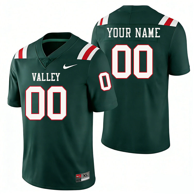 Custom Mississippi Valley State Delta Devils Name And Number Football Jerseys-Green